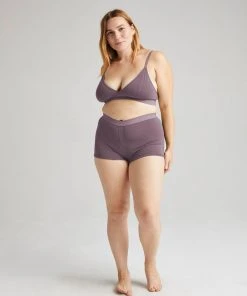 RICHER POORER SPRING '22 FEMME BOXER PLUM SMOKE