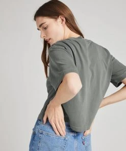 RICHER POORER RELAXED SHORT SLEEVE CROP TEE GUNMETAL NEW IN 8 RICHER POORER RELAXED SHORT SLEEVE CROP TEE GUNMETAL NEW IN