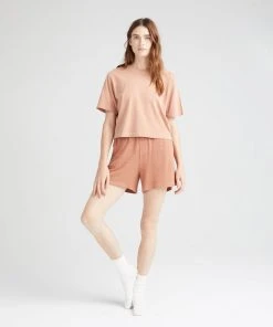 RICHER POORER SPRING '22 SHORT SLEEVE CROP TEE MOCHA MOUSSE