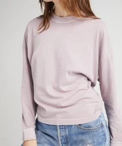RICHER POORER SPRING '22 RELAXED LONG SLEEVE PULLOVER AMETHYST SMOKE