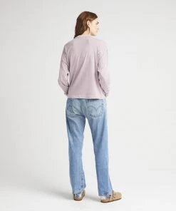 RICHER POORER SPRING '22 RELAXED LONG SLEEVE PULLOVER AMETHYST SMOKE