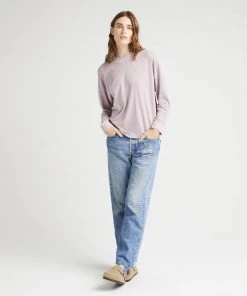 RICHER POORER SPRING '22 RELAXED LONG SLEEVE PULLOVER AMETHYST SMOKE