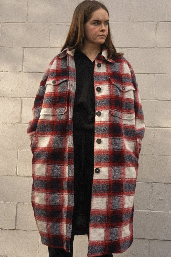 PIPE AND ROW NEW IN BLAKE PLAID COAT 9 PIPE AND ROW NEW IN BLAKE PLAID COAT