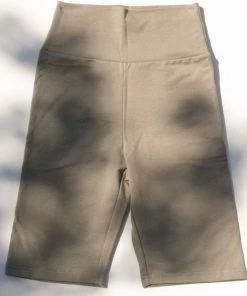 PIPE AND ROW STAPLES HIGH WAIST BIKE SHORTS ARMY