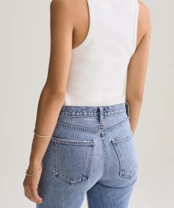 AGOLDE RIB HIGH NECK TANK WHITE NEW IN 11 AGOLDE RIB HIGH NECK TANK WHITE NEW IN