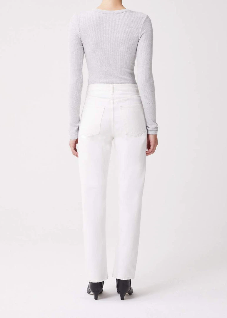 AGOLDE MAYA SCOOP NECK RIB LONG SLEEVE