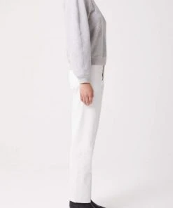 AGOLDE TARRON MOCK NECK SWEATSHIRT GREY HEATHER