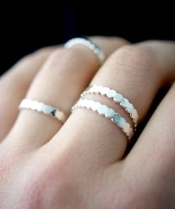 HANNAH NAOMI NEW IN THICK BEAD STACKING RING