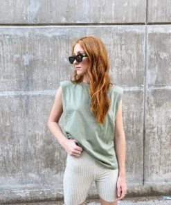 PIPE AND ROW RIBBED BIKE SHORTS