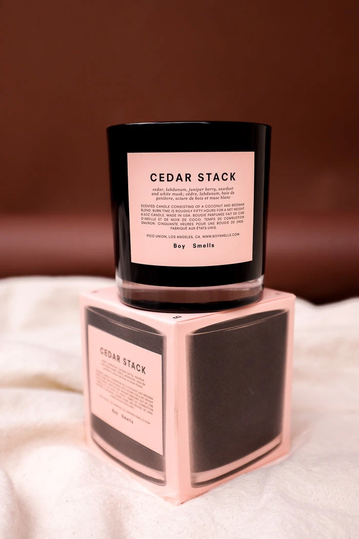 BOY SMELLS SPRING '22 CEDAR STACK CANDLE 1 BOY SMELLS SPRING '22 CEDAR STACK CANDLE