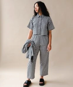 DUSHYANT SHORT SLEEVE CHECKERED TOP