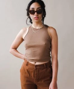 LACAUSA SPRING '22 ZOE TANK MOCHA