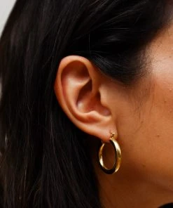 PIPE AND ROW SPRING '22 THICK MAYSON HOOPS GOLD