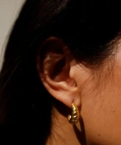 PIPE AND ROW C'EST HOOP EARRINGS NEW IN