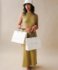 RICHER POORER VINTAGE COLUMN RIB DRESS