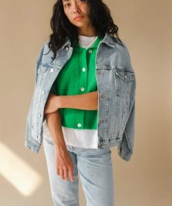 JUST FEMALE SPRING '22 REBELO SHORT SLEEVE CARDIGAN