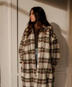 PIPE AND ROW BLAKE PLAID COAT NEW IN