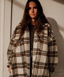 PIPE AND ROW BLAKE PLAID COAT NEW IN