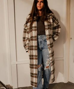 PIPE AND ROW BLAKE PLAID COAT NEW IN