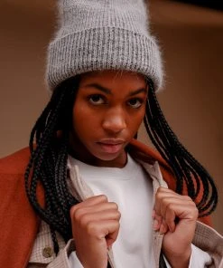 PIPE AND ROW SMITH BEANIE DARK GREY NEW IN