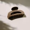 PIPE AND ROW LARGE MOON HAIR CLAW TAUPE NEW IN