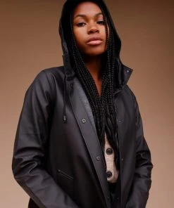 STUTTERHEIM MOSEBACKE RAIN JACKET BLACK NEW IN