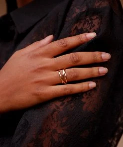 HANNAH NAOMI SUSTAINABILITY INFINITY SPIRAL RING ROSE GOLD