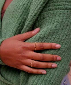 PIPE AND ROW LO GOLD FILLED CHAIN RING NEW IN