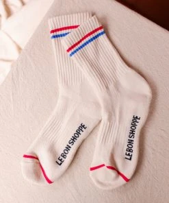 LE BON SHOPPE NEW IN BOYFRIEND SOCKS MILK
