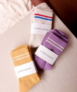 LE BON SHOPPE NEW IN BOYFRIEND SOCKS MILK