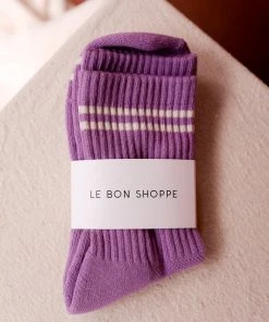 LE BON SHOPPE BOYFRIEND SOCKS GRAPE SPRING '22