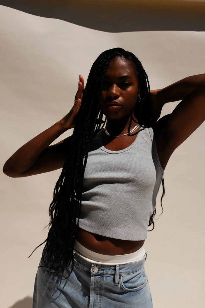 PERFECTWHITETEE BLONDIE TANK GREY 1 PERFECTWHITETEE BLONDIE TANK GREY