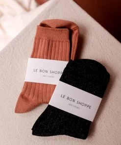 LE BON SHOPPE HER SOCKS COPPER BLACK