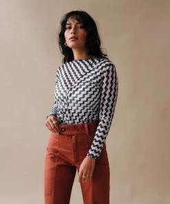 NIN STUDIO SPRING '22 LABYRINTH SWIRL TOP