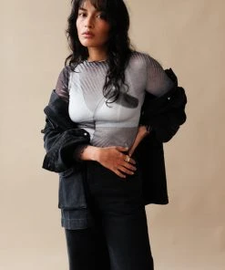 NIN STUDIO SPRING '22 ASTEROID MESH TOP