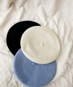 PIPE AND ROW WOOL BERET