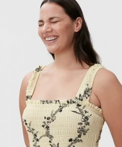 GANNI PLEATED GEORGETTE DRESS SPRING '22