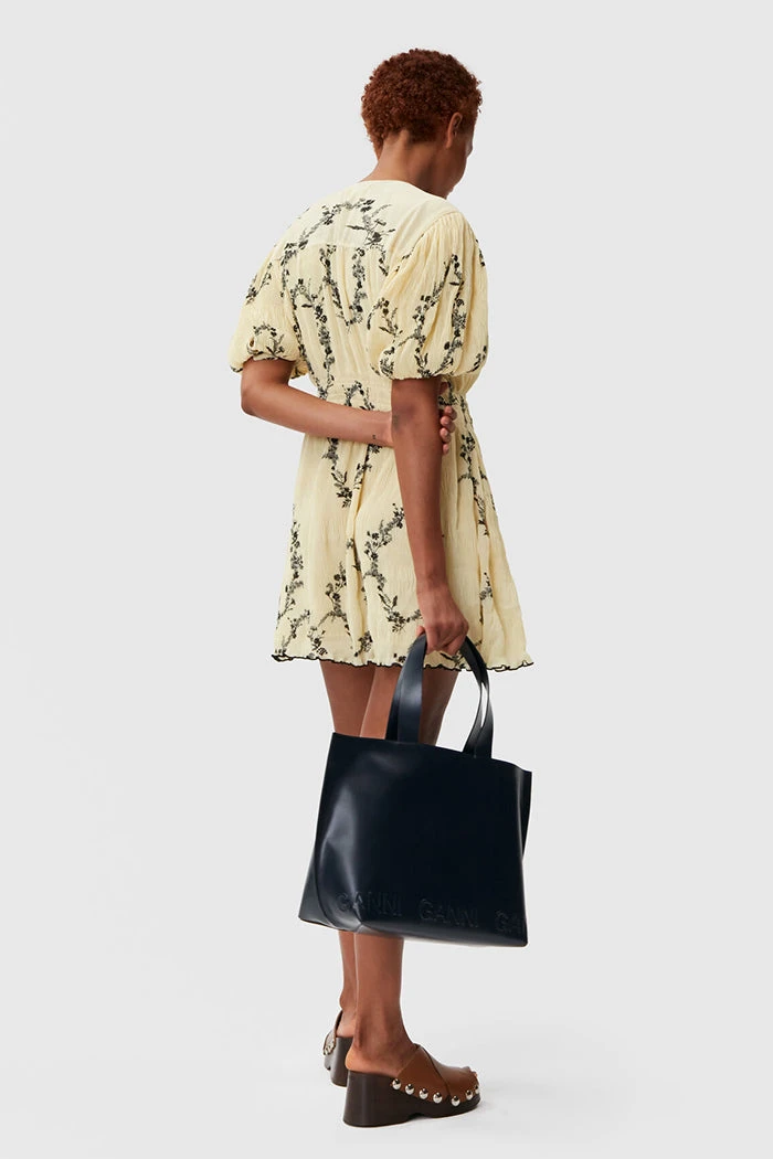 GANNI PLEATED GEORGETTE MINI DRESS 2 GANNI PLEATED GEORGETTE MINI DRESS