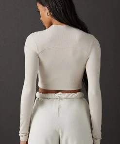 JOAH BROWN SPRING '22 CONTRAST STITCH LONG SLEEVE