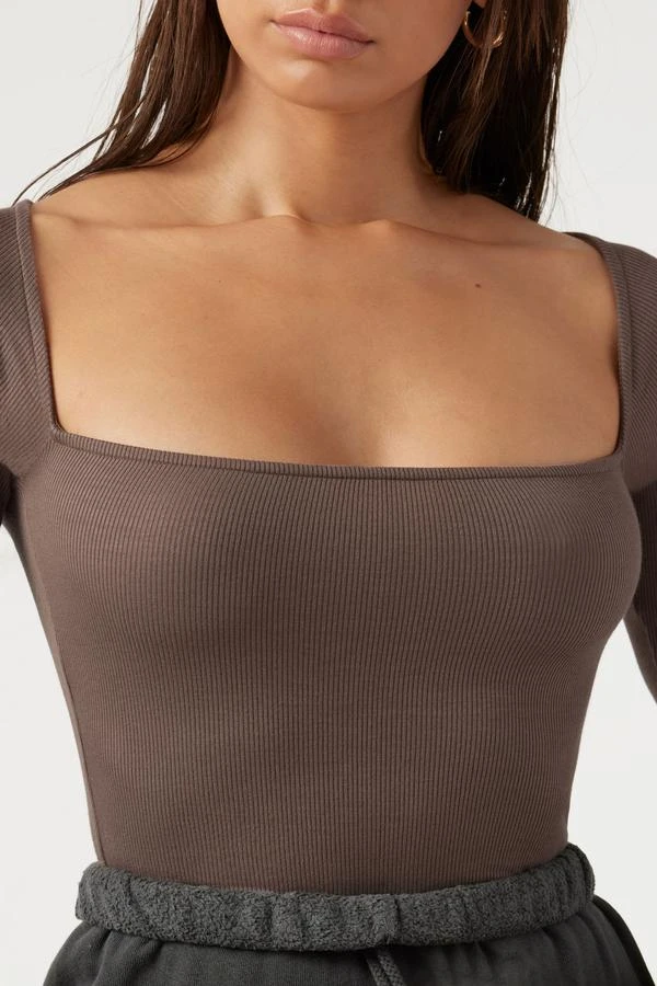 JOAH BROWN SALE SQUARE NECK LONG SLEEVE 3 JOAH BROWN SALE SQUARE NECK LONG SLEEVE