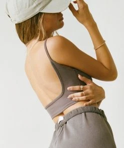 JOAH BROWN LOW BACK CROP CAMI SPRING '22
