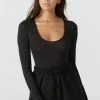 JOAH BROWN SCOOP NECK LONG SLEEVE SPRING '22