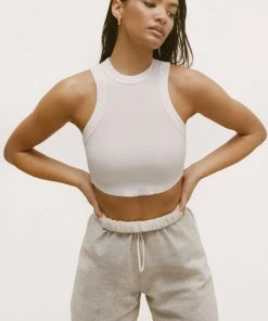 JOAH BROWN CROP RIB BODY TANK SPRING '22