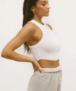JOAH BROWN CROP RIB BODY TANK SPRING '22