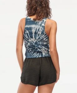 LACAUSA NEW IN ROXY RIBBED TANK SMOKY QUARTZ