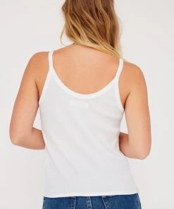 LACAUSA MAYA RIBBED TANK WHITE SPRING '22
