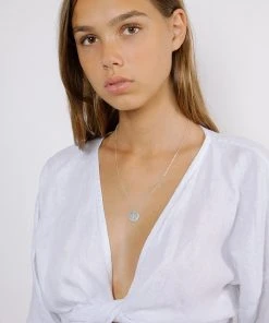 WOLF CIRCUS ROSE COIN NECKLACE SILVER NEW IN