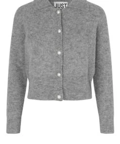 JUST FEMALE REBELO COLLAR CARDIGAN