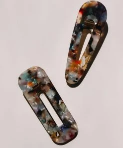 PIPE AND ROW RESIN TEARDROP CUT OUT BARRETTE NEW IN