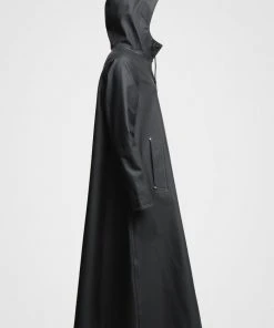 STUTTERHEIM MOSEBACKE RAIN JACKET LONG BLACK